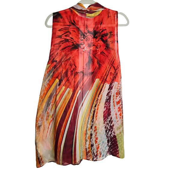 Susan Graver Womens Boho Artsy Floral Long Kimono Cover-Up Cardigan Top Size 2X - Picture 7 of 10